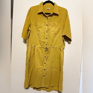 Sundance Golden Button-Up Shirtdress Med